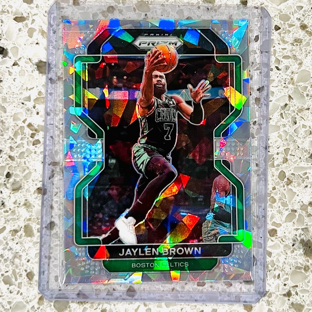 JAYLEN BROWN SILVER CRACKED ICE CARD NBA PRIZM BOSTON CELTICS